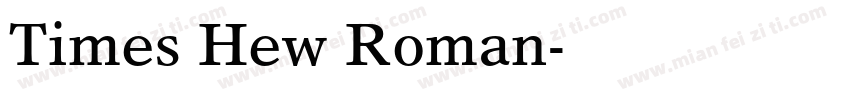 Times Hew Roman字体转换
